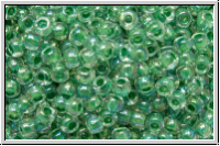 R-11-0699, TOHO Rocailles, 11/0, crystal, trans., seafoam-ld., AB, 10g