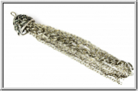 Quaste "Bl�mchenkappe", ca. 9cm, antiksilberfb., Metall, 1 Stk.