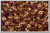 SD-00030-14496, SuperDuo Beads, crystal, trans., bronze lila luster, 10g
