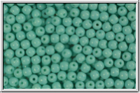 b�hm. Glasperle, rund, 3mm, green turquoise, opaque, 50 Stk.