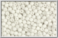 b�hm. Glasperle, rund, 3mm, white, opaque, 50 Stk.