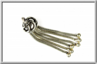 Quaste "Matrix", ca. 4,5cm, antiksilberfb., Metall, 1 Stk.