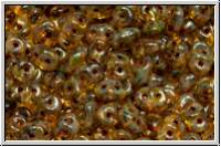 SD-00030-86805, SuperDuo Beads, crystal, trans., dk. picasso, 10 g