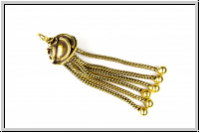 Quaste "Matrix", ca. 4,5cm, antikgoldfb., Metall, 1 Stk.