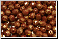 B�hm. Glasschliffperle, feuerpol., 4mm, red, op., vega luster, 50 Stk.