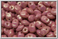 SuperUno Beads, white, op., rose gold luster, 100 Stk.