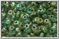 SuperUno Beads, aqua, trans., dark picasso, 100 Stk.