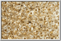 PRECIOSA TWIN Beads, crystal, trans., bronze-ld., 10g