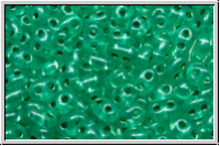 PRECIOSA TWIN Beads, crystal, trans., teal pearl, silver-ld., 10g