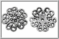 Perlenkappe "Herzchenmuster", 18x4mm, antiksilberfb., Tibetsilber, 1 Stk.