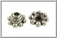 Perlenkappe "Daisy", 5x3mm, antiksilberfb., Tibetsilber, 10 Stk.