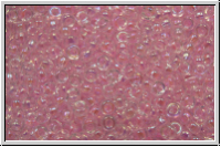 RR-15-0266, MIYUKI Rocailles, 15/0, crystal, trans., pink-ld., AB, 5g