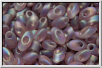 LMA-0142fr, MIYUKI Long Magatama, 4x7mm, amethyst, trans., matte, AB, 80 Stk.