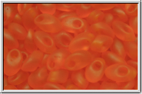 LMA-0138f, MIYUKI Long Magatama, 4x7mm, orange, trans., matte, 80 Stk.