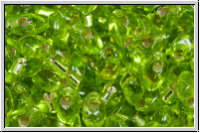 LMA-0014, MIYUKI Long Magatama, 4x7mm, green, lime, trans., silver-ld., 80 Stk.