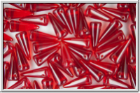 Spike Beads, 5x13mm, siam, trans. 10 Stk.