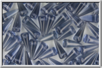Spike Beads, 5x13mm, montana, trans., 10 Stk.