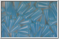Spike Beads, 5x13mm, aqua, opal, 10 Stk.