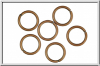 Biegeringe, antikkupferfarben, Messing, 10x1,2mm, 20 Stk.
