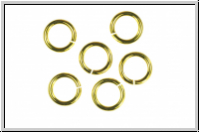 Biegeringe, goldfarben, Metall, 8x1,2mm, 20 Stk.