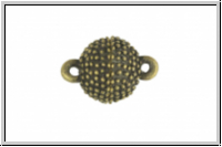 Magnetverschluss "Kugel mit Noppen", 15x10mm, antikmessingfb., Metall, 1 Stk.