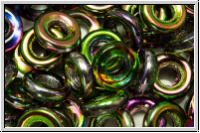 Glasring, 9x1,3mm, crystal, trans., magic orchid, 10 Stk.