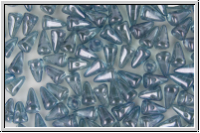 Baby Spike Beads, 5x8mm, crystal, trans., montana luster, 20 Stk.