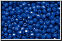 B�hm. Glasschliffperle, feuerpol., 3mm, blue, royal, op., 50 Stk.