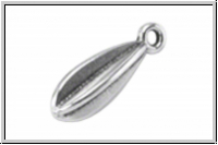 Anh�nger "Tropfen mit Lamellen", 20x7mm, antiksilberfb., Metall, 1 Stk.