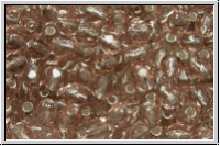B�hm. Glasschliffperle, feuerpol., 4mm, rosaline, trans., silver-ld., 50 Stk.