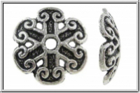 Perlenkappe "Ionisch", 12x2,7mm, antiksilberfb., Tibetsilber, 10 Stk.