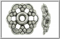 Perlenkappe "Punkteb�gen", 14x3,8mm, antiksilberfb., Tibetsilber, 2 Stk.