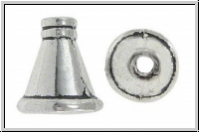 Perlenkappe (-cone) "Turm", 10x11mm, antiksilberfb., Tibetsilber, 1 Stk.