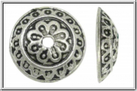 Perlenkappe "Thors Schild", 14x4mm, antiksilberfb., Tibetsilber, 2 Stk.