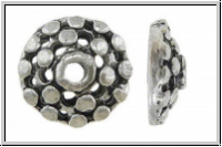Perlenkappe "Dots", 11x4mm, antiksilberfb., Tibetsilber, 2 Stk.