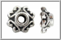 Perlenkappe "Ionisch", 7x3,2mm, antiksilberfb., Tibetsilber, 10 Stk.