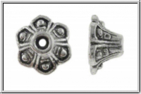 Perlenkappe "Scilla", 9x5mm, antiksilberfb., Tibetsilber, 10 Stk.