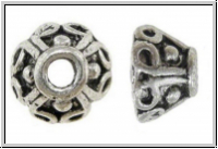 Perlenkappe "Dora", 8x4,3mm, antiksilberfb., Tibetsilber, 10 Stk.