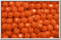 B�hm. Glasschliffperle, feuerpol., 4mm, orange, op., 50 Stk.