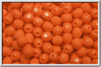B�hm. Glasschliffperle, feuerpol., 4mm, orange, lt., op., 50 Stk.