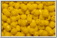 B�hm. Glasschliffperle, feuerpol., 4mm, yellow, lt., op., 50 Stk.
