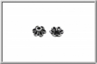 Perlenkappe "Anemone", 6x2,5mm, antiksilberfb., Tibetsilber, 10 Stk.