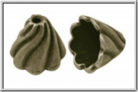 Perlenkappe (-cone) "Helix", 13x12mm, antikmessingfb., Messing, 1 Stk.