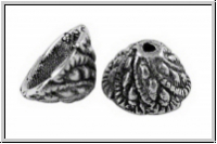 Perlenkappe "Drop Spiral", 10,5x5mm, antiksilberfb., Tibetsilber, 2 Stk.