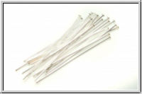 Kopf-/Nietstifte, 40/0,8mm, silberfb., Messing, 20 Stk.