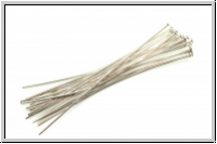 Kopf-/Nietstifte, 50/0,6mm, silberfb., Messing, 20 Stk.