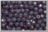 B�hm. Glasschliffperle, feuerpol., 4mm, white, opal, vega luster, 50 Stk.