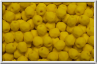 B�hm. Glasschliffperle, feuerpol., 4mm, yellow, lt., op., matte, 50 Stk.