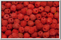 B�hm. Glasschliffperle, feuerpol., 4mm, red, op., matte, 50 Stk.