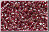 B�hm. Glasschliffperle, feuerpol., 3mm, fuchsia, trans., luster, 50 Stk.